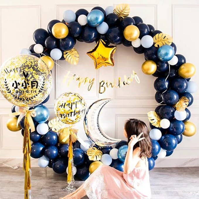 Navy Blue Balloons, 60 PCS 12 Inch Thickened Latex Balloons for Birthday Party Decoration, Graduation, Wedding, Baby Shower, Anniversary, Engagement and Balloon Garlands