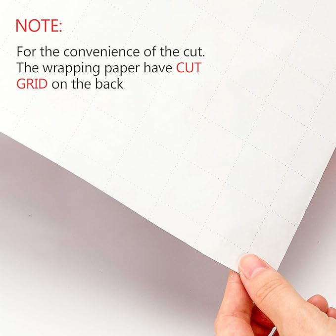 WRAPAHOLIC 30 Inch Christmas Wrapping Paper Set - Jumbo Roll Red and White Christmas Design with Metallic Foil Shine - 4 Rolls - 30 inch x 120 inch Per Roll