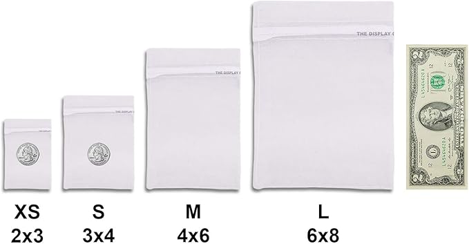 TheDisplayGuys 48-Pack 2" x 2-3/4" White Sheer Organza Gift Bags with Drawstring, Goodie Bags for Jewelry, Candy Bags, Treat Bags, Wedding Favors Small Mesh Bags