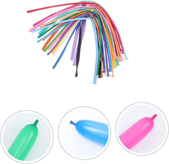 Generic Long Balloons Bouquet for Birthday Wedding Party Decorations DIY Twisting Balloons Kit for Indoor Outdoor Festive Atmosphere Lightweight and Easy to Inflate