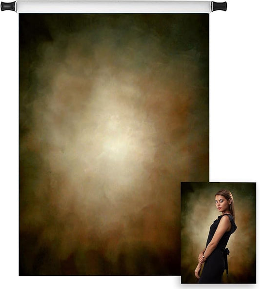 Kate 10ft(W) x10ft(H) Abstract Photography Backdrops Microfiber Brown Green Portrait Photography Studio Background(More Green)