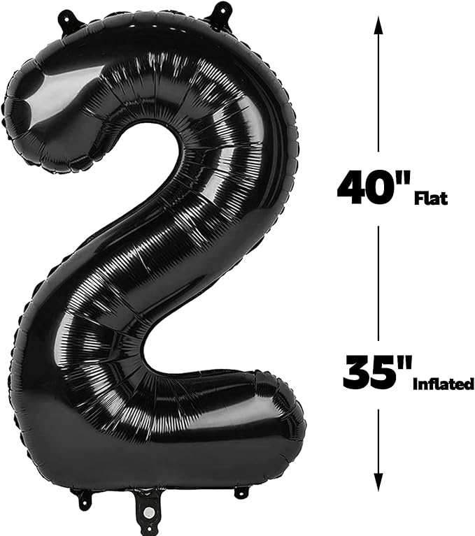 Black Number 20 Balloon 40 Inch Birthday Decorations, Number 20 Balloon Birthday Party Decorations, Anniversary Decorations Graduations Party Supplies