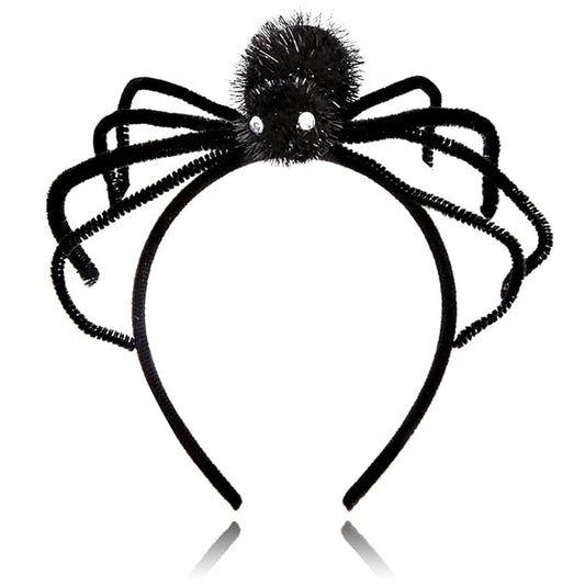 Halloween Headbands, Black Spider Hairband Halloween Accessories for Cosplay Woman Man (Black)