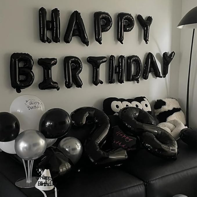 40 inch Black 8 Number Balloon Giant Foil Helium Balloons Black Large Digital Balloon 8 Number 8 Balloons for 8th Birthday Party Decorations Anniversary Events Decoration Supplies