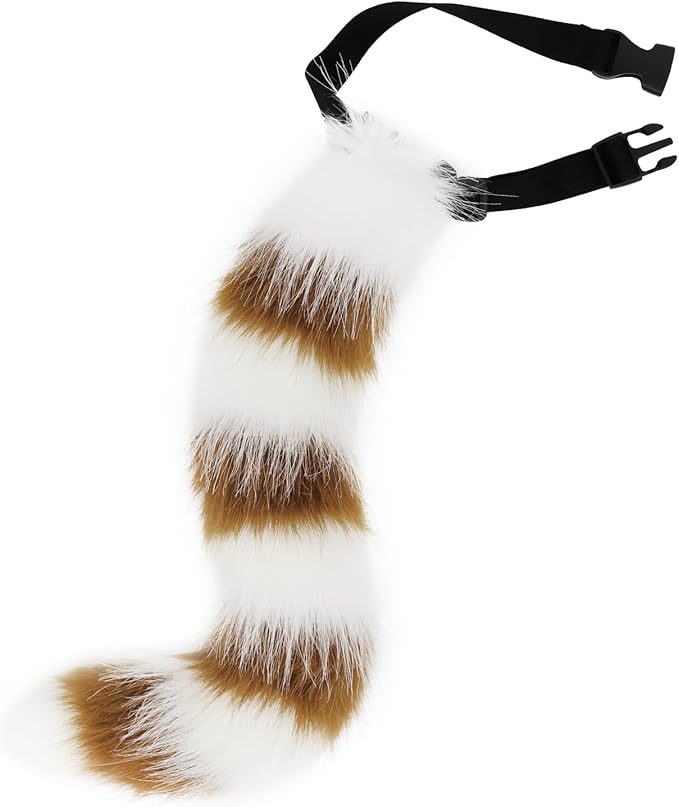 Animal Cat Wolf Fox Dog Faux Fur Tail for Halloween Party Cosplay Costume Accessories