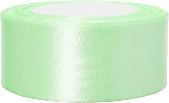 ATRBB 25 Yards 1-1/2 inch Wide Satin Ribbon Perfect for Wedding,Handmade Bows and Gift Wrapping(Pale Green)
