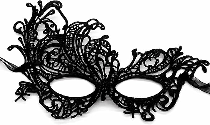 JOYFISCO Masquerade Mask for Women Metal Mask Shiny Rhinestone Venetian Party Prom Ball Bar Halloween Costume Accessory