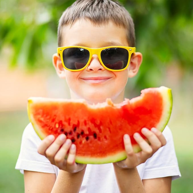 Pibupibu Kids Neon Colors Party Favor Supplies Unisex Sunglasses Pack of 8