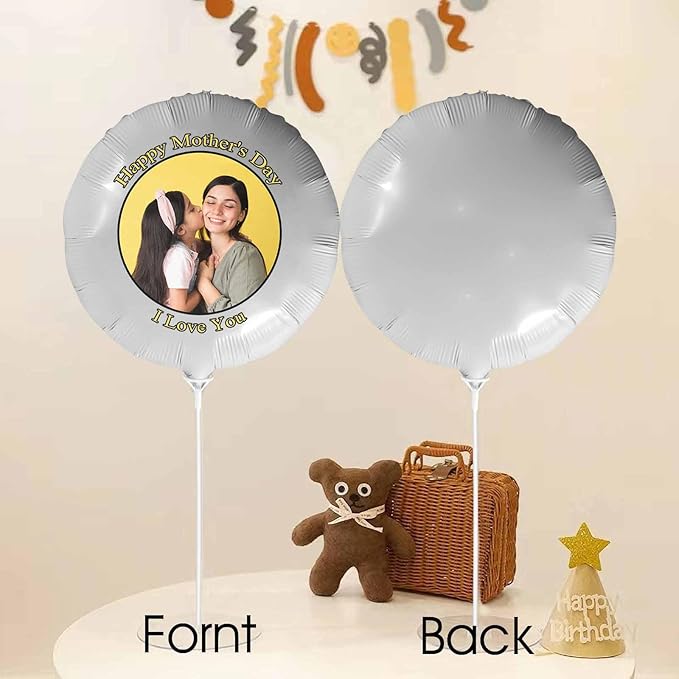 DIYKST Custom 18" Balloons with Logo Personalized Balloon with Photo Text Face on Balloon Design Your Own Balloons