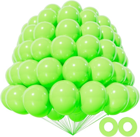 KAWKALSH 200pcs Light Green Balloons 5 Inch, Small Mini Latex Balloons for Party Birthday Baby Shower Anniversary Festival Arch Garland Decoration