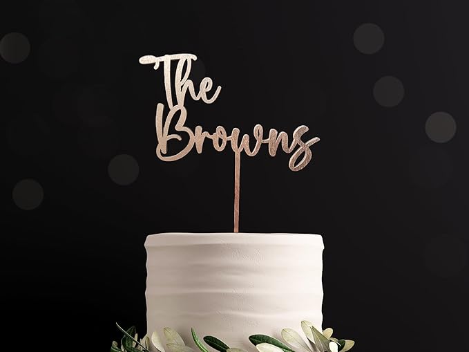 Personalized Wedding Cake Topper, Custom Name Bride and Groom Decoration, Traditional Wedding, Anniversary, Briday Shower Decor (The (Name))