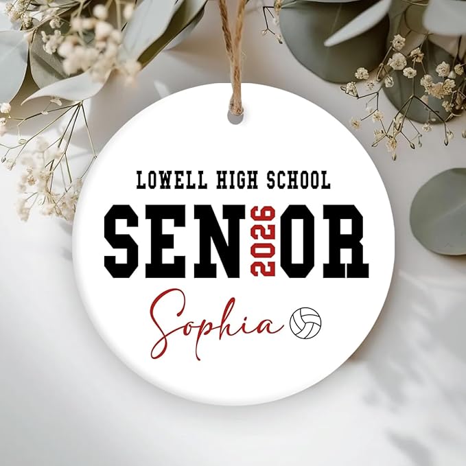 Personalized Senior 2026 Ornament, Class of 2026 Christmas Ornaments, High School Senior Gifts for Women Men, Custom Graduation Gift for Students, Graduation Gifts for Him Her, Grad Gift 2025