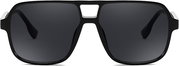 FEISEDY Retro Square Aviator Sunglasses Women Men 70s Vintage Trendy Plastic Frame Sun Glasses B4158