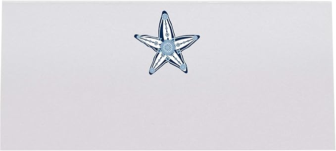 Starfish Place Cards, Set of 25, Pre-cut and Scored - Wedding, Party, Dinner, and Special Events - Made in the USA