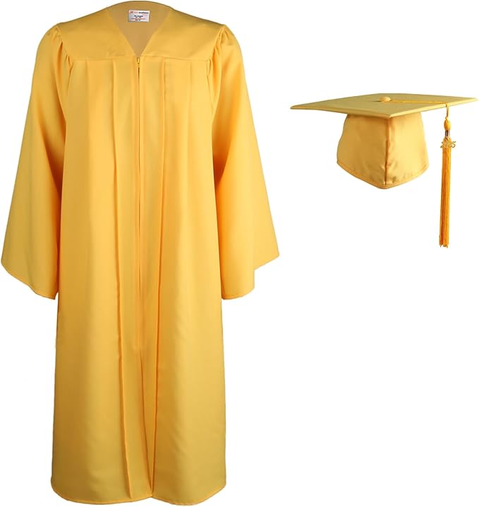 OSBO GradSeason Matte Graduation Cap and Gown 2025 Set with Tassel for High School & College 10 Colors