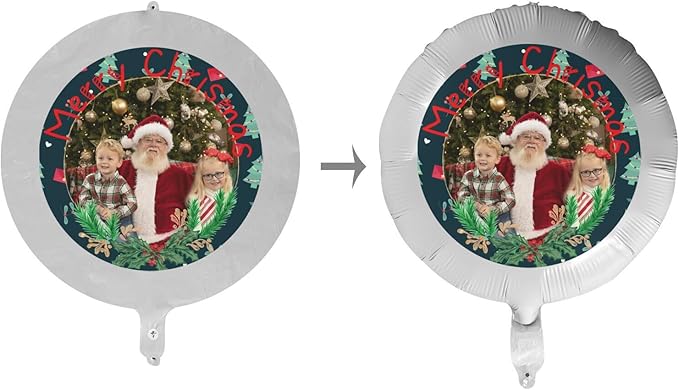 Custom Balloons Photo Text Party Personalized Picture Balloons with logo Names Balloons First Birthday, Birthday Party, 16 years old Party, Christmas Party Balloon With Stand and Pump