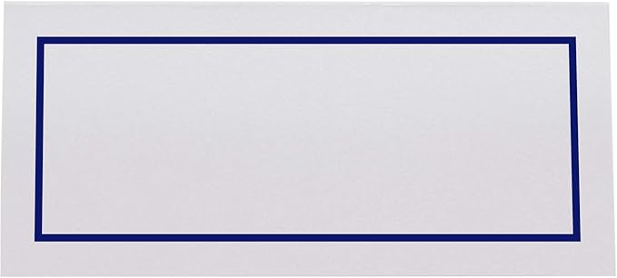 Single Line Border Printable Place Cards, Navy (Choose Color), Set of 150 (25 Sheets), Laser & Inkjet Printers - Wedding, Party, Dinner, and Special Events - Made in the USA