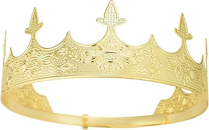 King Crown for Men Crowns Tiara for Birthday Party Costume