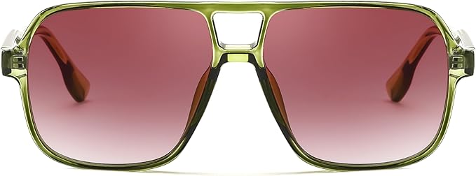FEISEDY Retro Square Aviator Sunglasses Women Men 70s Vintage Trendy Plastic Frame Sun Glasses B4158