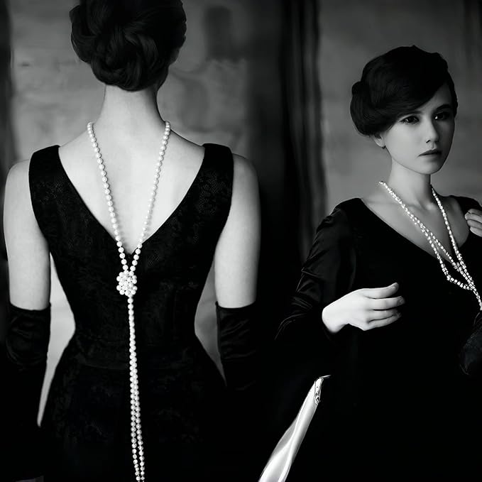 1920s Flapper Gatsby Accessories Set for Women Roaring 20's Theme Party Costume Kit Fashion Roaring 20's Theme Set
