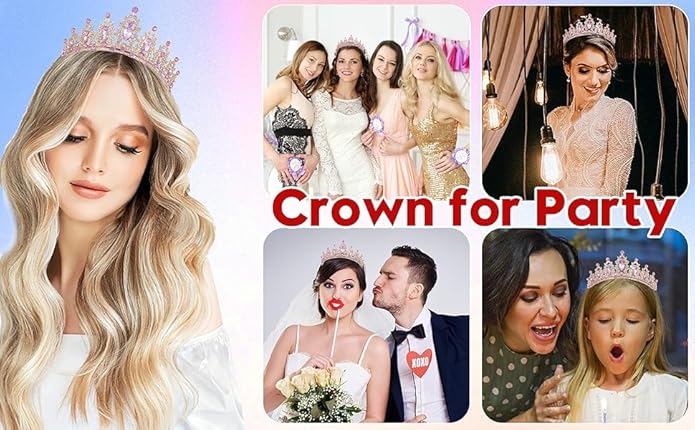 Kamirola - Queen Crown and Tiaras Princess Crown for Women and Girls Crystal Headbands for Bridal, Princess for Wedding and Party（01）