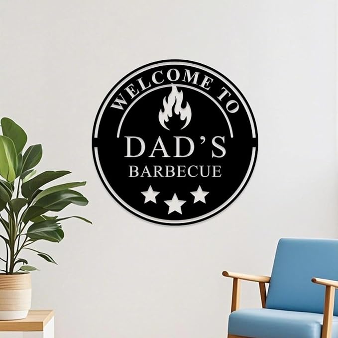 Personalized Metal Barbecue Wall Sign, Custom Barbecues Sign for Outdoor, Large BBQ, Barbecue Metal, Custom BBQ & Grill Signs, Father's Day Gift, Gift for Dad, Grandpa /4