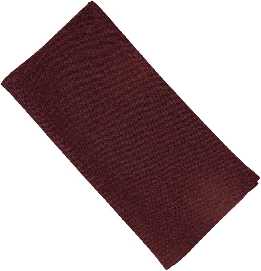 TARAN LIVING Thick Cotton Cloth Napkin Set Christmas Cloth Napkins Washable Dinner Pure Cotton Napkin Set Table Cloth Reusable Perfect and Home Decor - Brown, Set of 12, 18x18 Inch