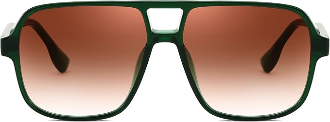 FEISEDY Retro Square Aviator Sunglasses Women Men 70s Vintage Trendy Plastic Frame Sun Glasses B4158