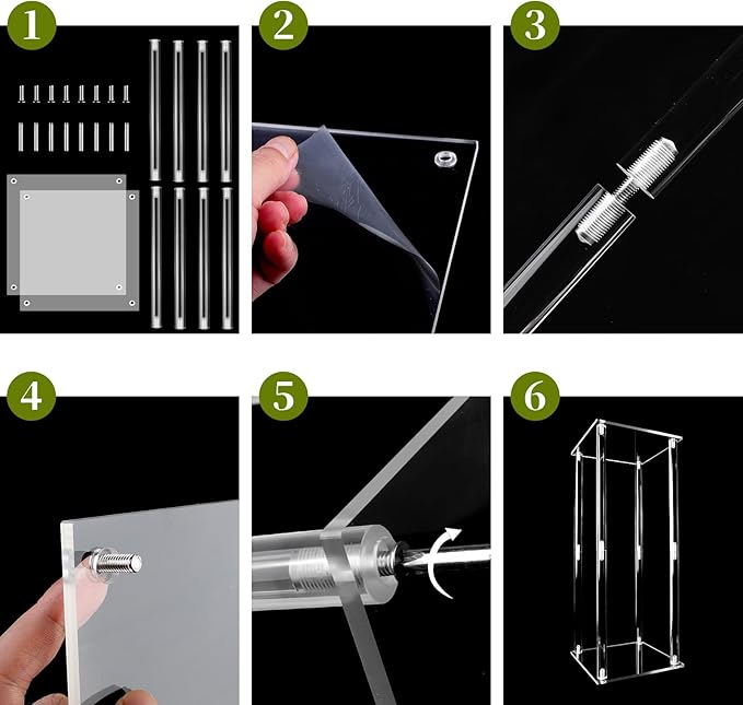 6Pc Tall Acrylic Vases Wedding Centerpieces for Tables - 20inch Clear Flower Stand for Wedding Birthday Party Home Table Decorations