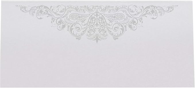 Paisley Place Cards, Silver (Choose Color), Set of 25, Pre-cut and Scored - Wedding, Party, Dinner, and Special Events - Made in the USA
