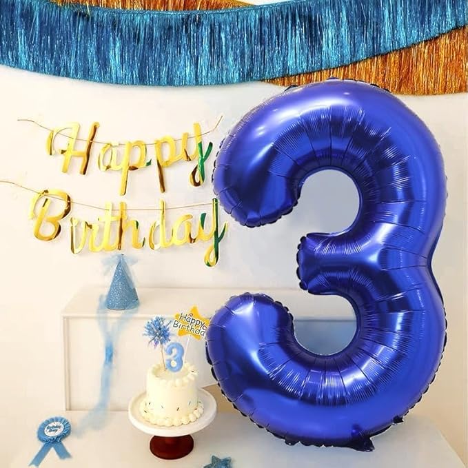40 inch Navy Blue Number Balloon Dark Blue 0 Balloons Giant Foil Helium Balloons Blue Number 0 Balloon for Birthday Party Decorations