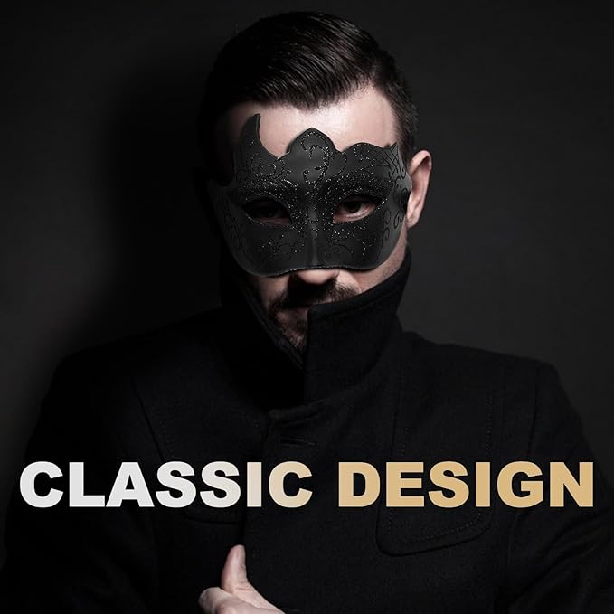 Couple Masquerade Mask for Women Men Shiny Venetian Mask Halloween Mask for Party Prom Ball Costume Lace Masks