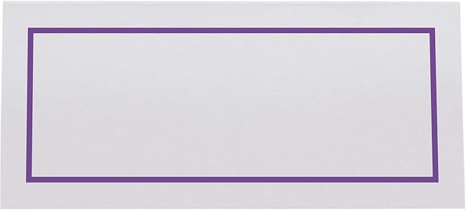 Single Line Border Printable Place Cards, Purple (Choose Color), Set of 60 (10 Sheets), Laser & Inkjet Printers - Wedding, Party, Dinner, and Special Events - Made in the USA