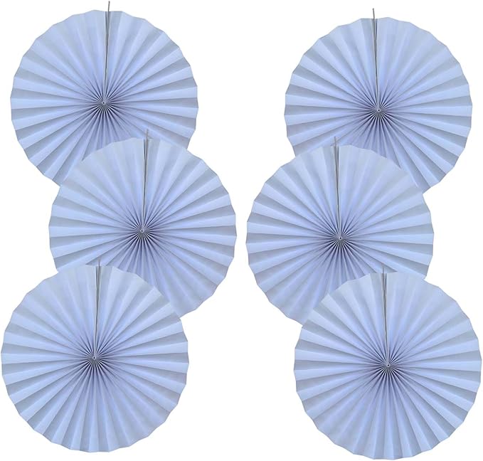 White Party Decorations,Wedding Decorations for Party Events Accessories,White Birthday Decor,Anniversary Decorations,Birthday Decorations for Men 16in Hanging Paper Fans 30 Color DIY Set(White)