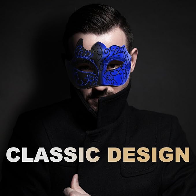 Couple Masquerade Mask for Women Men Shiny Venetian Mask Halloween Mask for Party Prom Ball Costume Lace Masks