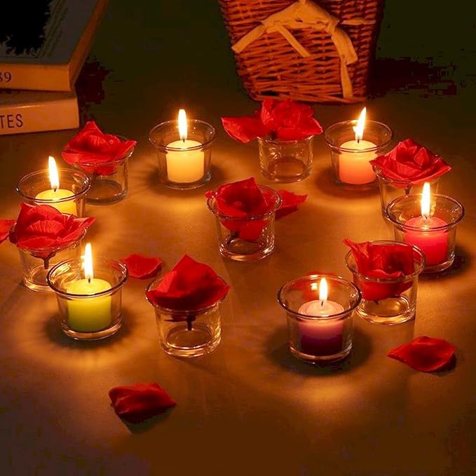15 Hour Ivory Votive Candles, Bulk Unscented Small 1.5 Inch Diameter 2.25 Inch Tall Wax Candles for Wedding, Party & Home Dinner Table Decoration, 20 Packs
