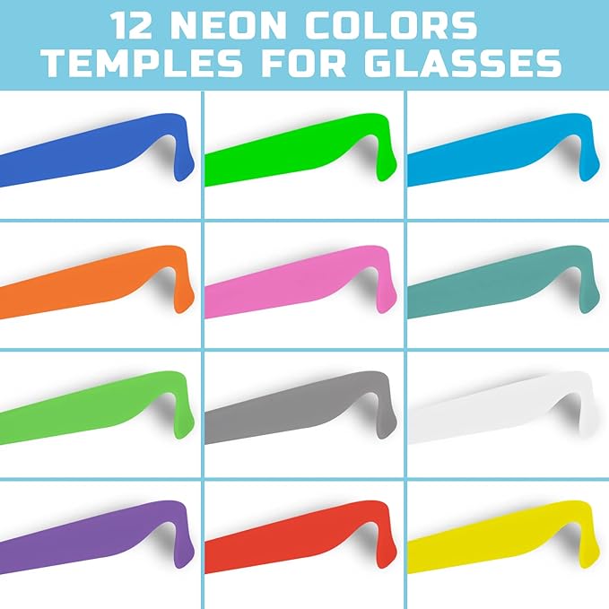 36 Pack 12 Color Neon Kid Sunglasses Bulk Party Favor for Kid Adult Boy Girl,80s Retro Style Plastic Toddler UV400 Toy Sunglasses Summer Beach Pool Birthday Graduation Party Classroom Prize