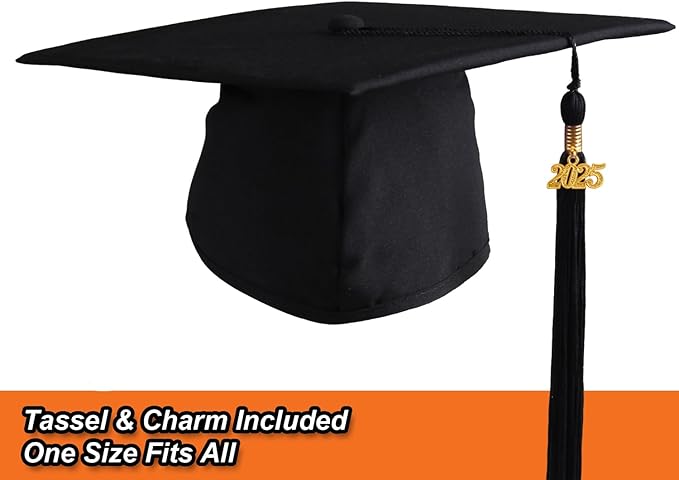 OSBO GradSeason Matte Graduation Cap and Gown 2025 Set with Tassel for High School & College 10 Colors