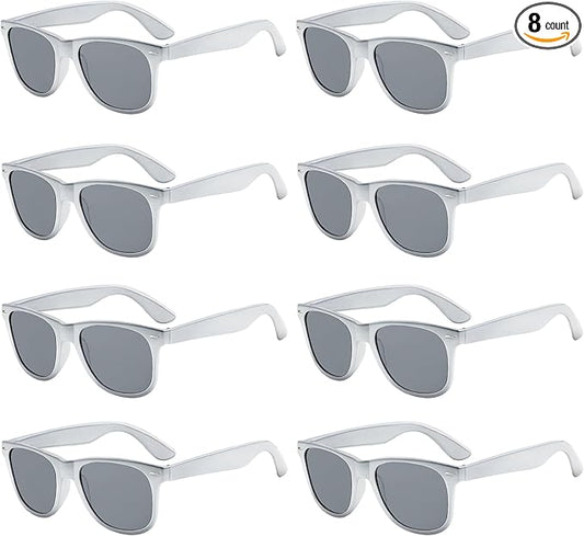 Pibupibu Neon Colors Party Favor Supplies Unisex Sunglasses Pack of 8