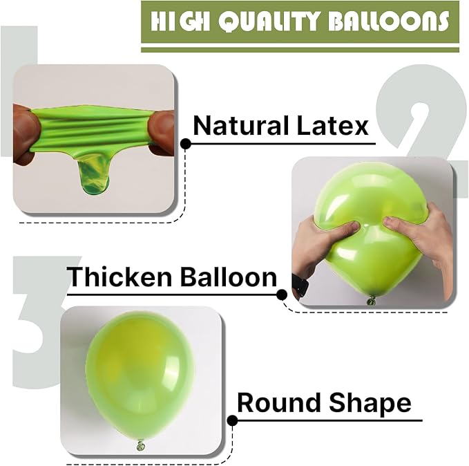 PartyWoo Lime Green Balloons 100 pcs Different Sizes of 36 18 12 10 5 Inch Neon Yellowish Light Green Latex Balloon Arch Kit Garland for Graduation Halloween Summer Birthday Party Decorations Green-Y6