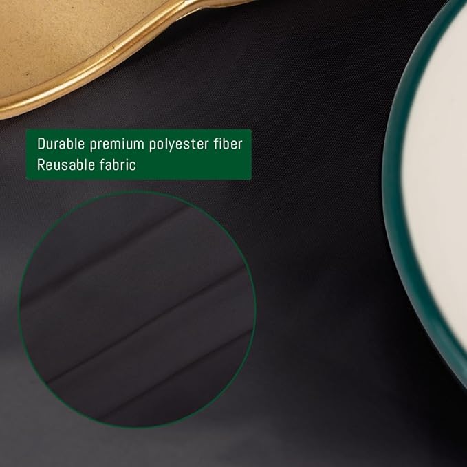 10 Pack Round Tablecloth Black 120 Inch, Stain Resistant and Wrinkle Polyester Fabric, Washable Table Cover for Kitchen Dining, Wedding, Buffet Table, Holiday Party