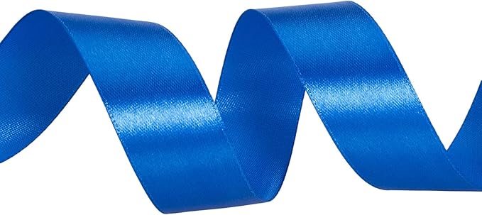 1 Inch Royal Blue Solid Satin Ribbon, 50 Yards Craft Fabric Ribbon for Gift Wrapping Floral Bouquets Wedding Party Decoration