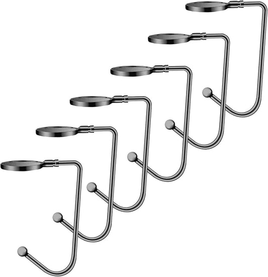 Christmas Stocking Holders Christmas Stockings Hooks Hanger Clip Non-Slip Safety Fireplace Hooks Mantel Hooks for Christmas Party Decoration (Black, 6)