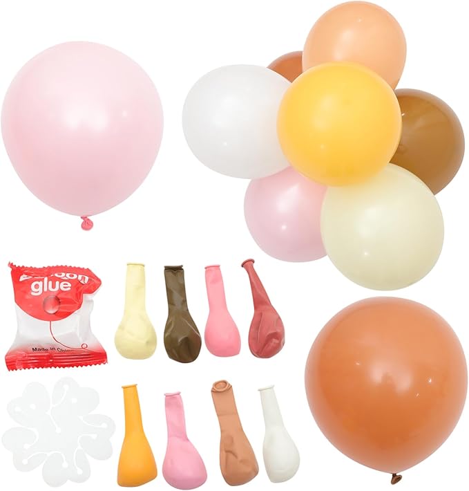 9 Sets Daisy Flower Balloon Party Decor Kit for Indoor Outdoor Use Pastel Birthday Wedding Shower Anniversary Charming Mixed Color Balloon DIY Supplies