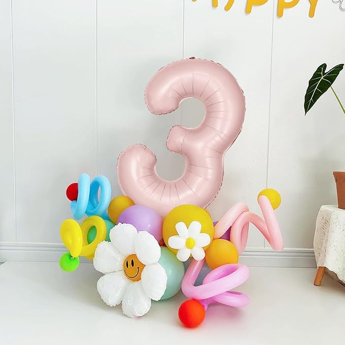 40 inch Pink Number Balloon Light Pink 1 Balloon Number 1 Balloon for 1st Birthday Party Decorations