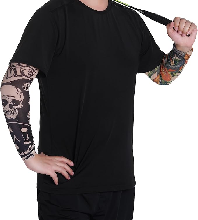 HOVEOX 20Pcs Temporary Tattoo Arm Sleeves Fake Tattoo Arm Sunscreen Sleeves