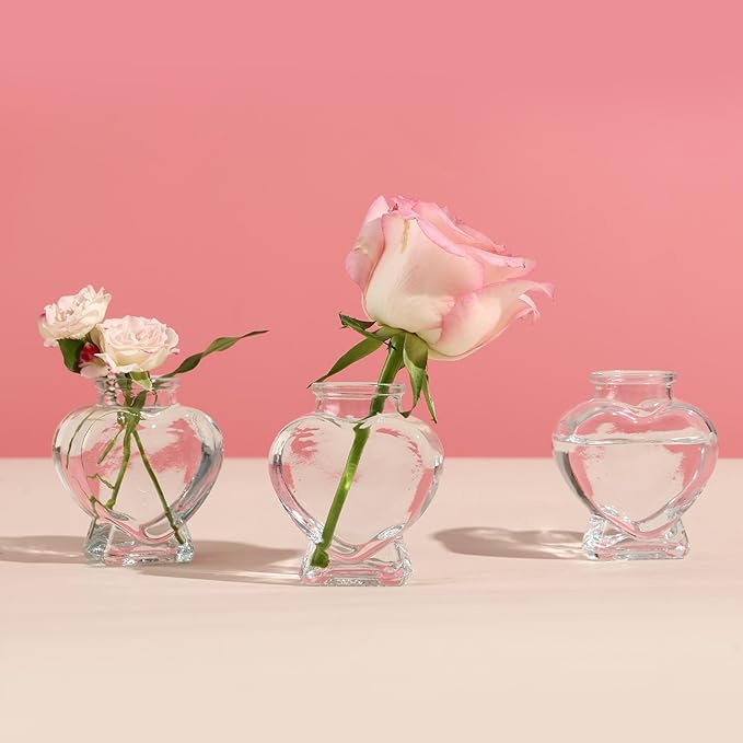 12 Pack 50ml Empty Clear Glass Heart-Shaped Bottles Decorative, Heart Glass Bottle with Cork Stopper, Labels & String, Magic Potion Bottles for Wedding Party, DIY Decoration & Wish Messages