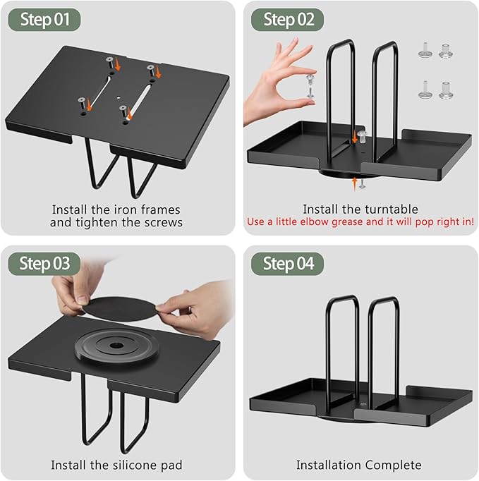 Napkin Holder for Table, Rotating Napkin Dispenser with Salt and Pepper Shakers Storage, Metal Paper Towel Holder for Table, Kitchen Countertop, Dining Table Decor Black Not Including Shakers