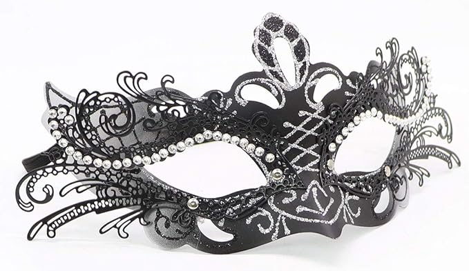 Coolwife Couples Masquerade Masks Metal Venetian Mardi Gras Party Evening Prom Costume Mask