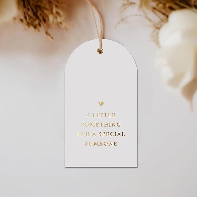 50 Heart Thank You Gift Tags with String Attached, Small Thank You for Celebrating with Us Gift Bag Tags for Presents and Personalized Party Favors - Baby Shower, Wedding, Bridal Shower, Birthday